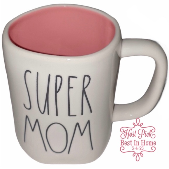 Rae Dunn Other - RAE DUNN Mug Super Mom Pink Center Coffee Tea Cup